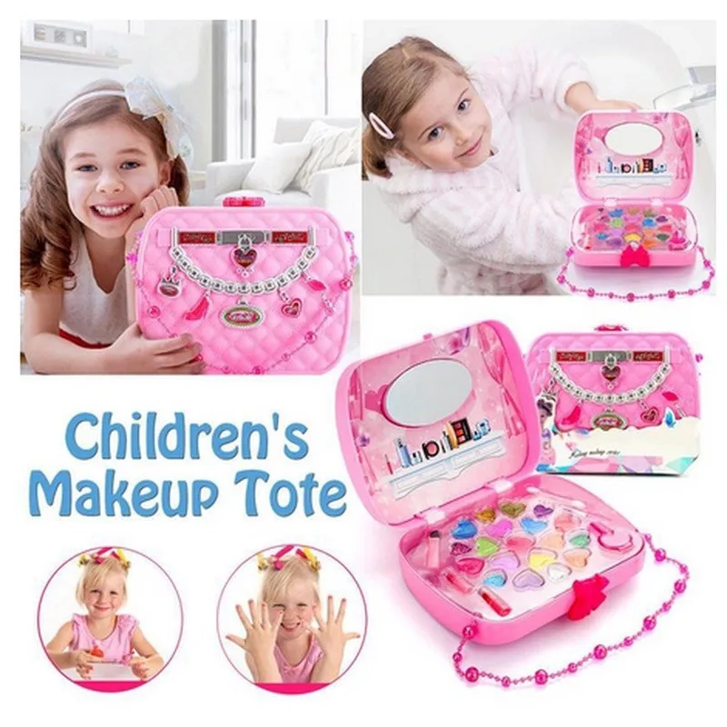 Kid Makeup Toys Cosmetic Princess Makeup Box Safe and Harmless Kit Eye Shadow Palette Toy for Girls Beauty Fashion Gifts