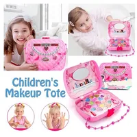 Kid Makeup Toys Cosmetic Princess Makeup Box Safe and Harmless Kit Eye Shadow Palette Toy Makeup for Girls Beauty Fashion Gifts 2