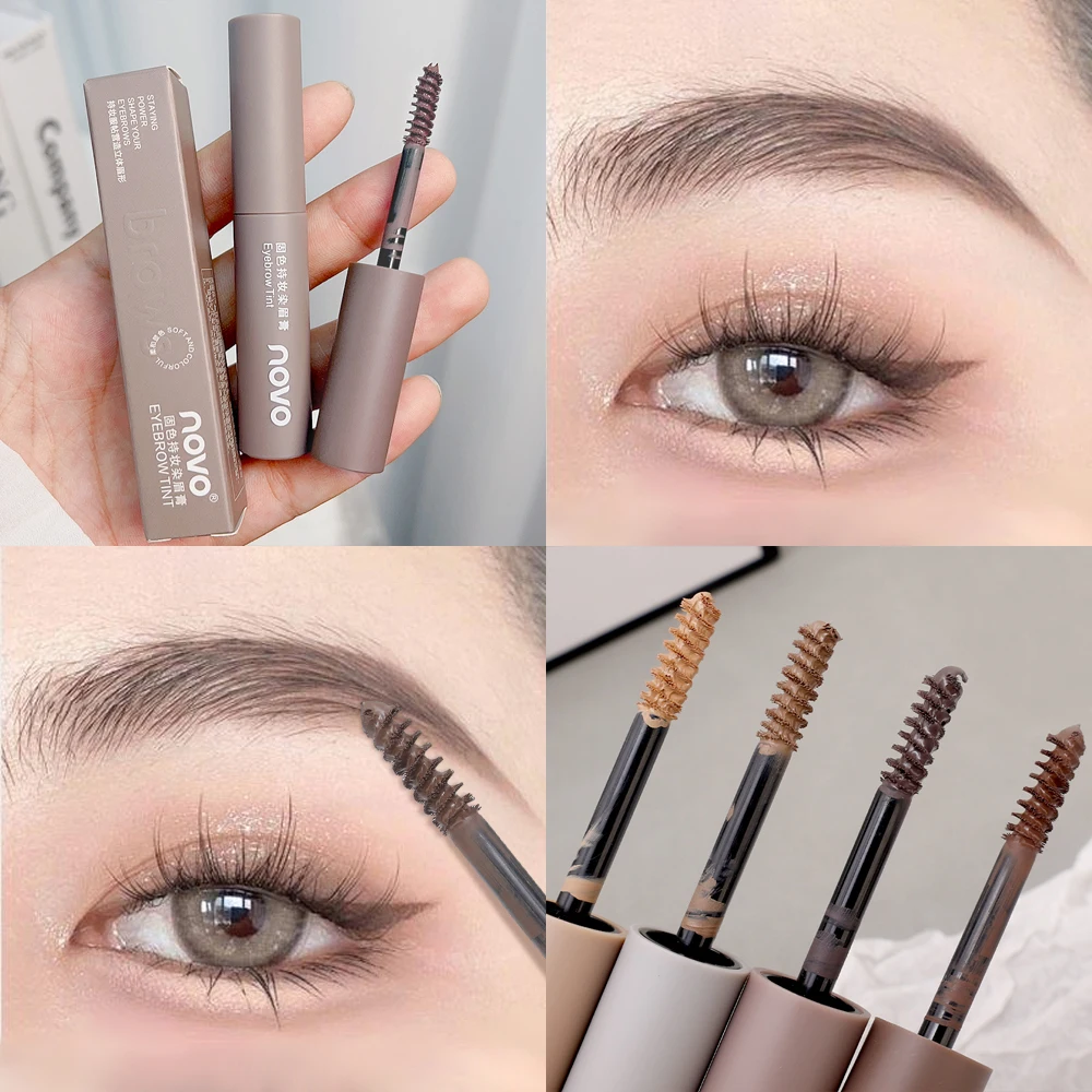 

Long Lasting Natural Liquid Dyeing Eyebrow Cream Waterproof Black Brown Tint Eyebrow Beauty Mascara Eyebrows Makeup Cosmetics