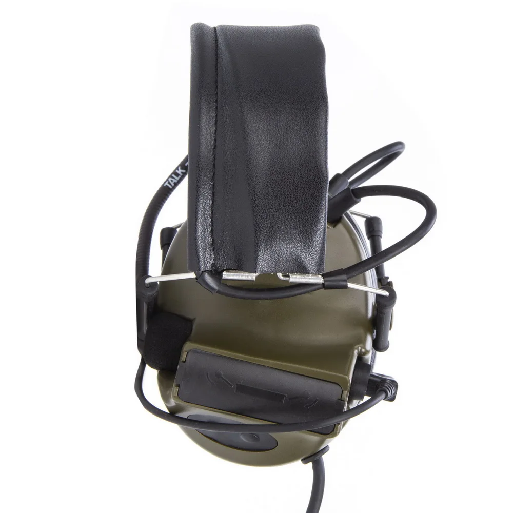 U94 PTT+green Tactical Headset and Noise Reduction Hearing Protection Shooting Headphone for iPhone Samsung HTC Cellphone
