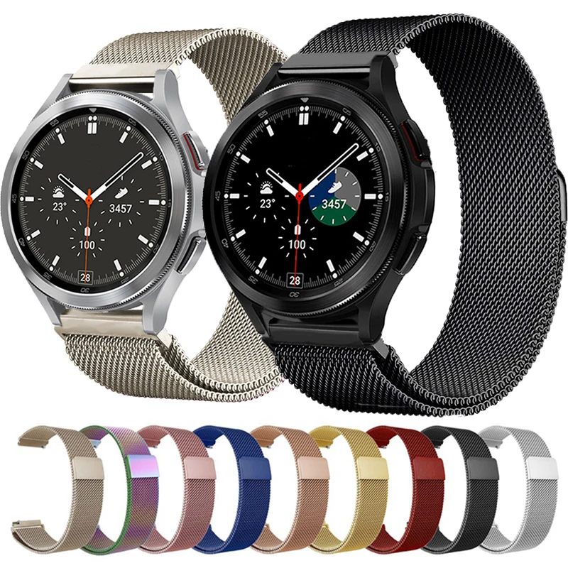 20Mm 22Mm Anello Milanese Per Samsung Galaxy Watch 5/4 Cinturino 44Mm 40Mm/5 Pro/4 Classic/Active 2 Bracciale Huawei Gt 2/3 Pro Band
