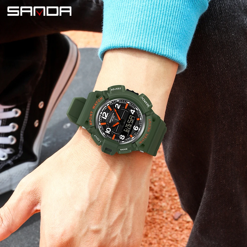 Luxury Watch for Men Quarzt Calendar Electronic Sport Wristwatch Alarm Clock 50M Waterproof Stopwatch Unique Design Reloj Hombre
