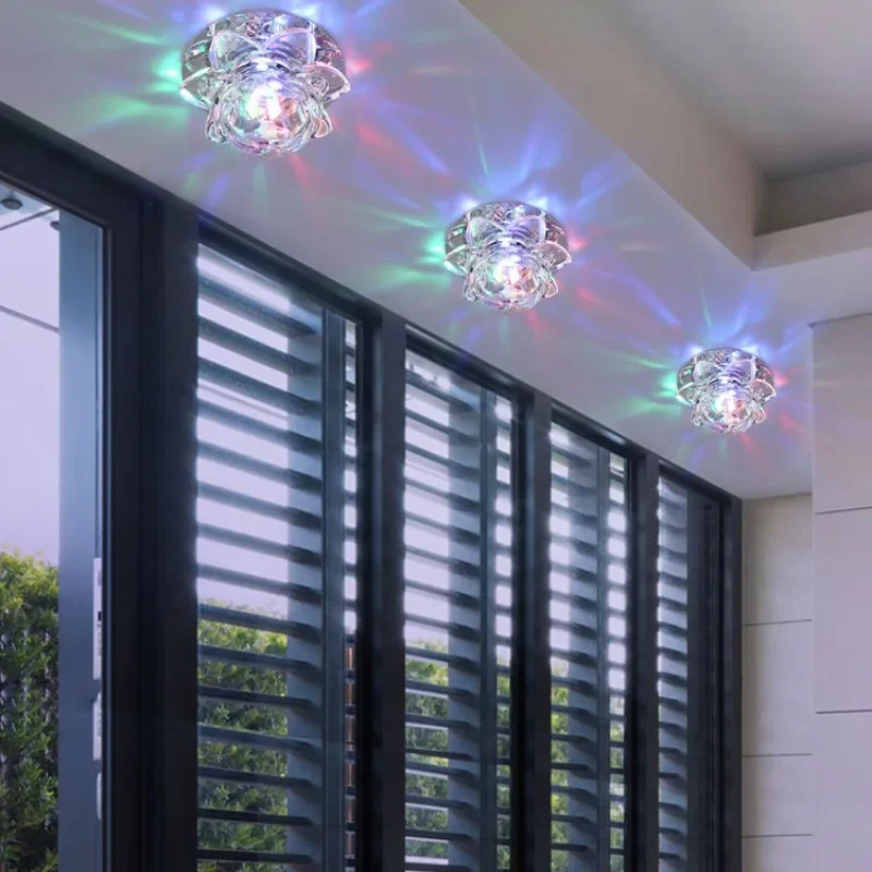 Crystal Spotlight LED Ceiling Light Embedded Living Room Downlight Ceiling Aisle Light Corridor Light 5