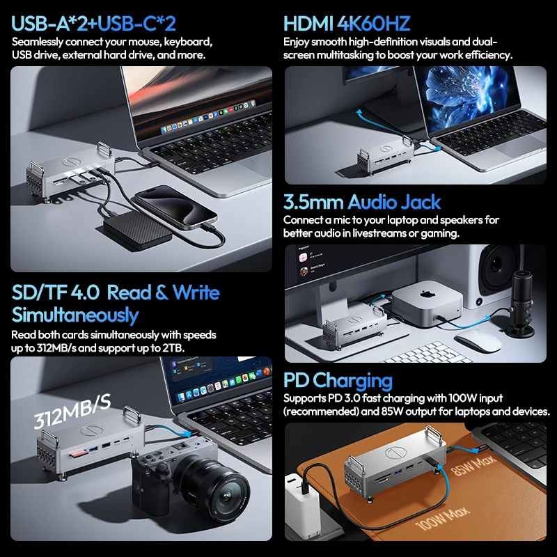 Ulanzi QT03 8TB Docking Station with M.2 NVMe SSD Enclosure