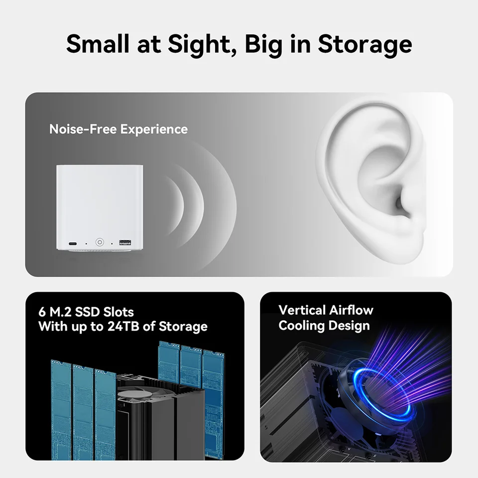 Beelink ME Mini NAS Home Storage Intel Twin Lake N150 N95 LPDDR5