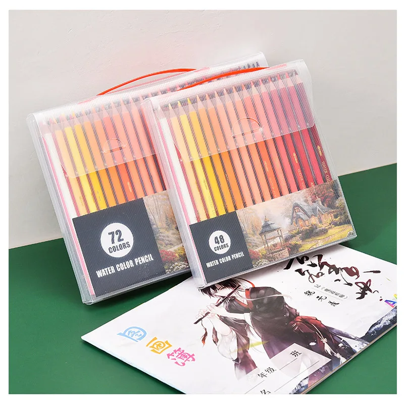 Aibelle-Juego De lápices De Colores profesionales, caja De hierro, Lapices  De dibujo, suministros De artista escolar, 72 Colores