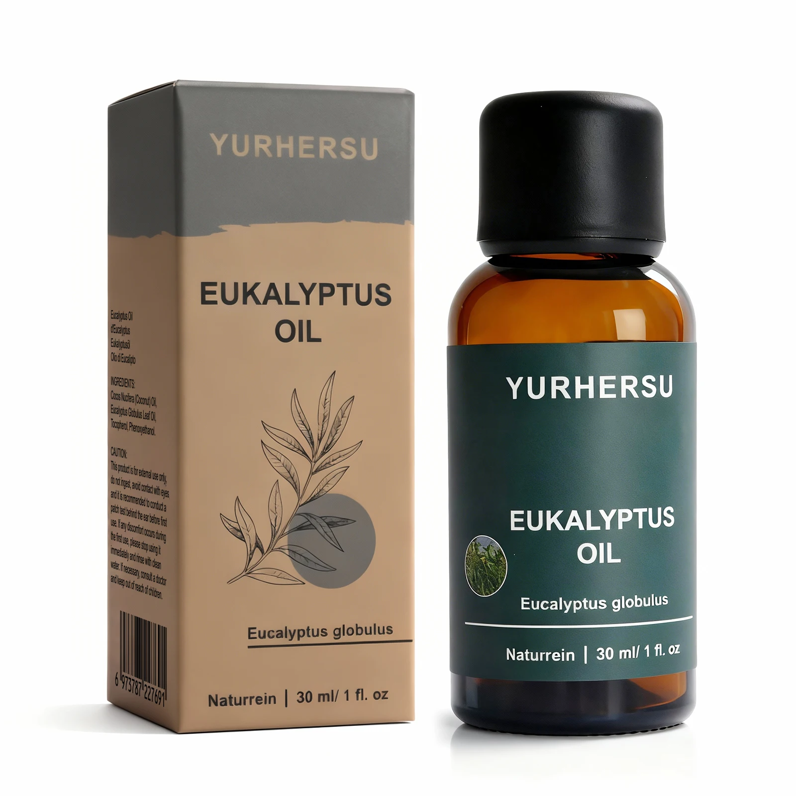 Pure Natural Eucalyptus Essential Oil for Aromatherapy and Wellness, 30ml