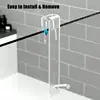 Acrylic Bathroom Shower Door Hook Towel Hooks Anti-Slip Punch-Free Bathroom Bathrobe Hanger Transparent Towel Hooks For Bathroom 4