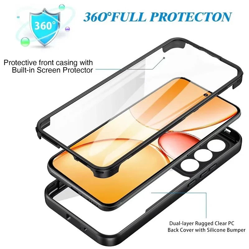 360° Protection Cover with Double-Sided Front Film Screen Protector