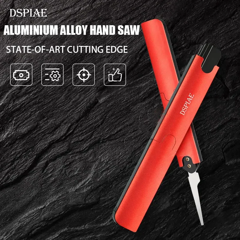 Dspiae AT-HW model assembly DIY tool aluminum alloy double section magnetic suction modification hand saw with saw blade