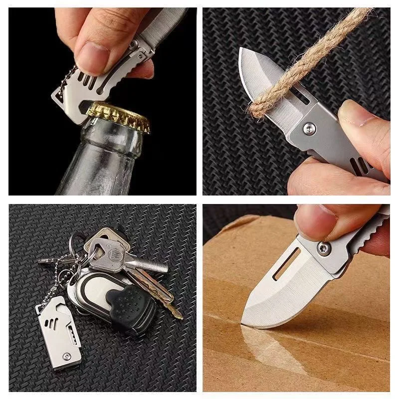 Folding Knife for Outdoor Portable Key Hanging