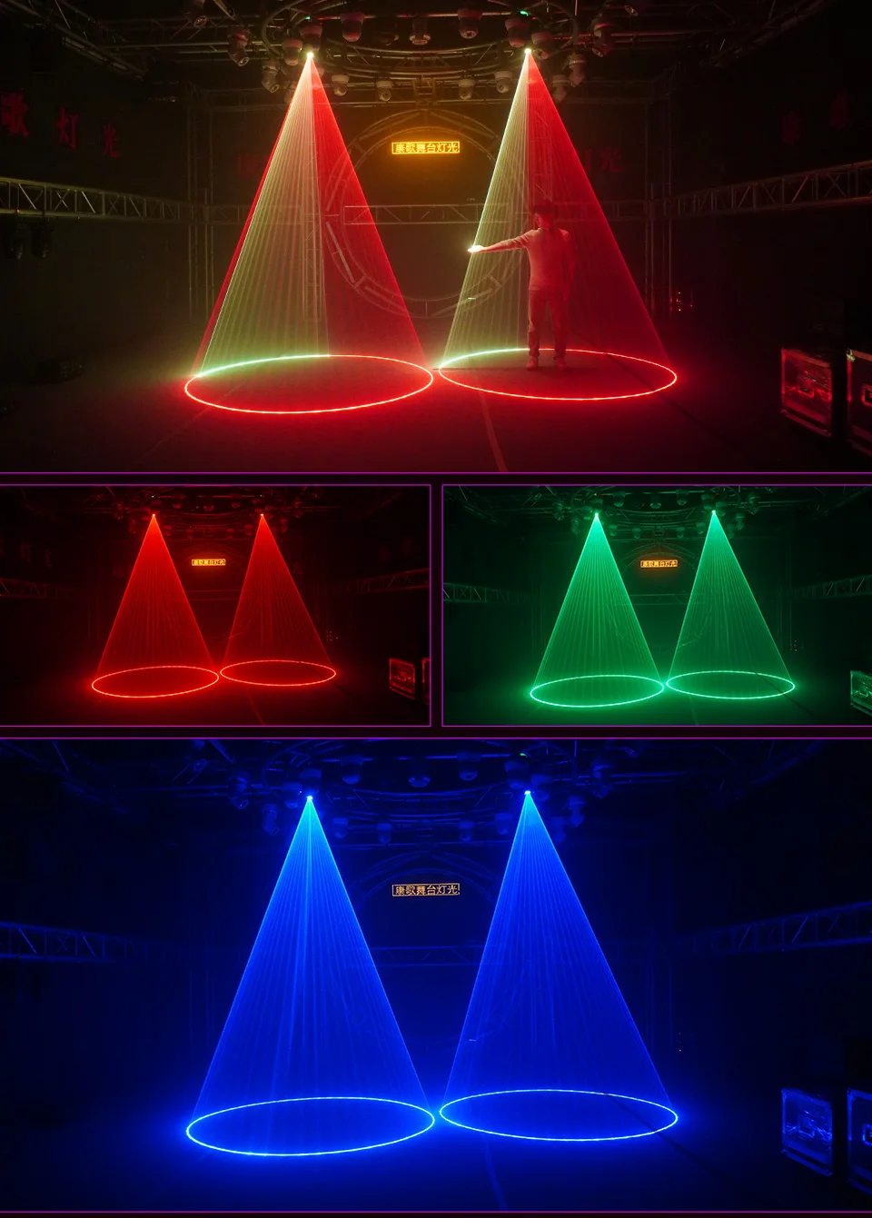 3W RGB Full Color Animation Projector Light 3D ILDA Scanner Stage Lights Stage E