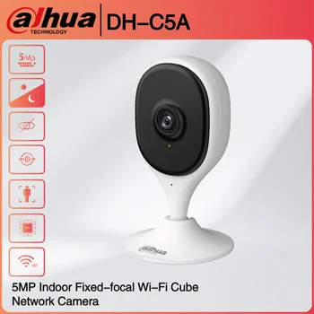 Dahua 5MP DH-C5A Cube Indoor Wi-Fi Cube IP Camera Support Pet & Human Detection Two way Talk Abnormal Sound Alarm WDR P2P Securi 1
