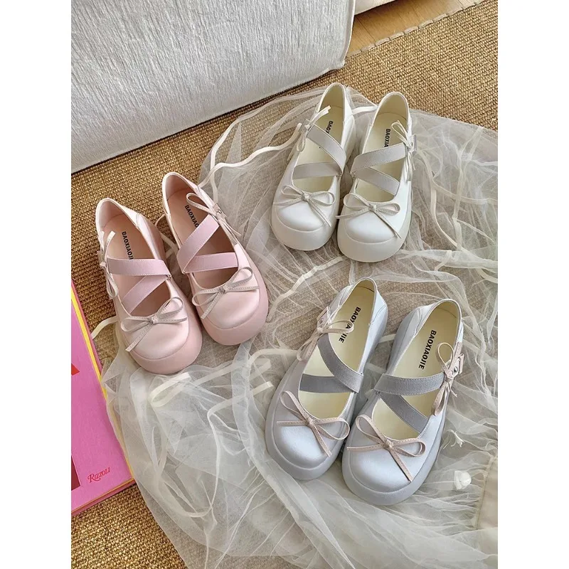 Women Flats Mary Janes 2024 Casual Rhinestones Spring Fashion Female Shoes Ballet Flat Slides Ladies Outside Sandals Footwear