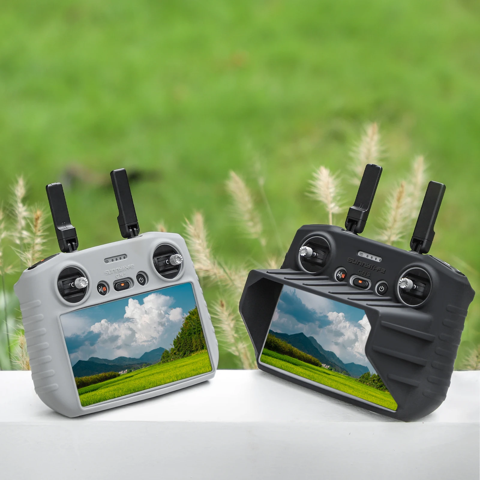 DJI RC 2 리모콘 용 실리콘 케이스 DJI AIR 3 용 썬 후드 끈 스트랩 스크린 프로텍터 썬 후드 커버 액세서리