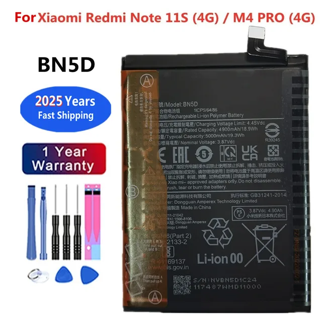 2025年製 BN5Dバッテリー Xiaomi Redmi Note 11S 11 S Note11S