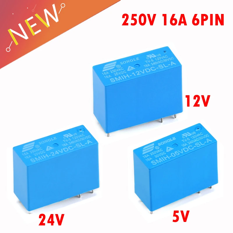 2 шт. Φ 05 12 24 V реле 250V 16A 6PIN A группа нормально открытых