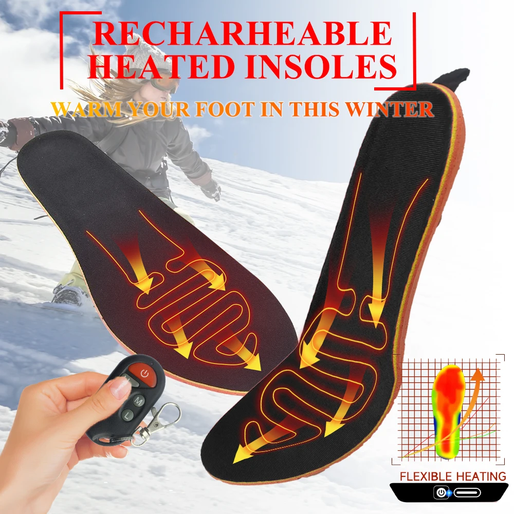 Inserts Shoes Heating Electric Heated Heating Shoes Heated Insoles