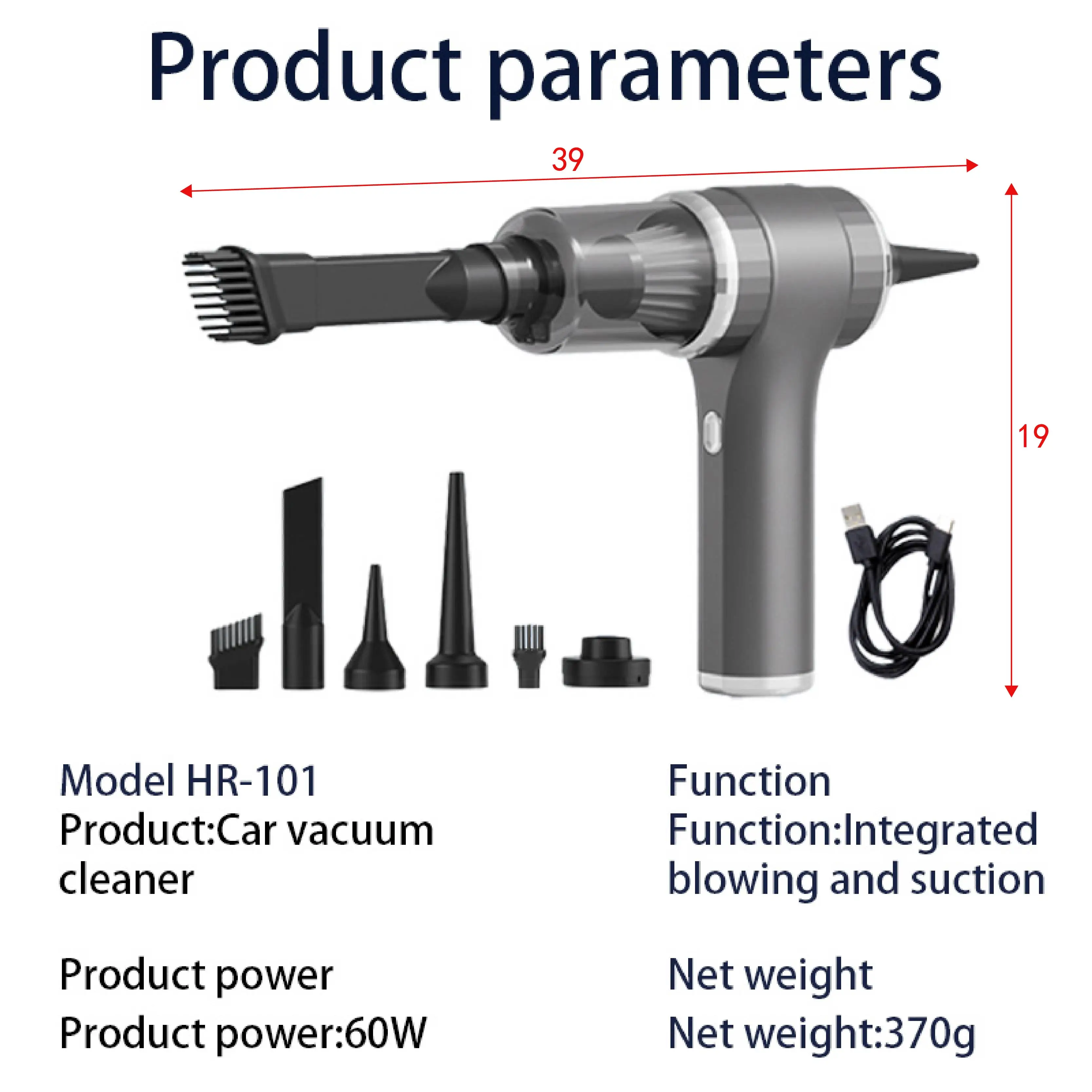 Car Vacuum Cleaner Wireless Powerful Cleaning Machine Auto Robot Car Accessories Home Appliance Strong Suction As Gift