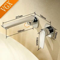 VGX ทองปกปิดห้องน้ําก๊อกน้ําตลับฝังอ่างล้างจานก๊อกน้ําอ่างล้างหน้า Gourmet อ่างล้างหน้า Tapware ร้อนน้ําเย็นแตะทองเหลือง 6