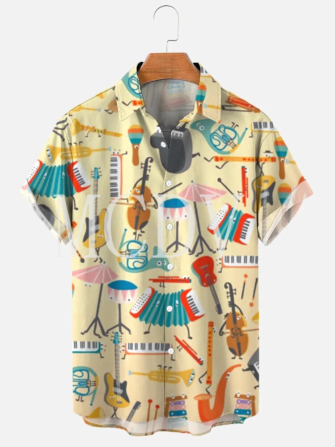 

Jazz Music Print Vacation 3D All Over Printed Hawaiian Shirt Men For Women Casual Breathable Hawaiian Short Sleeve Shirt