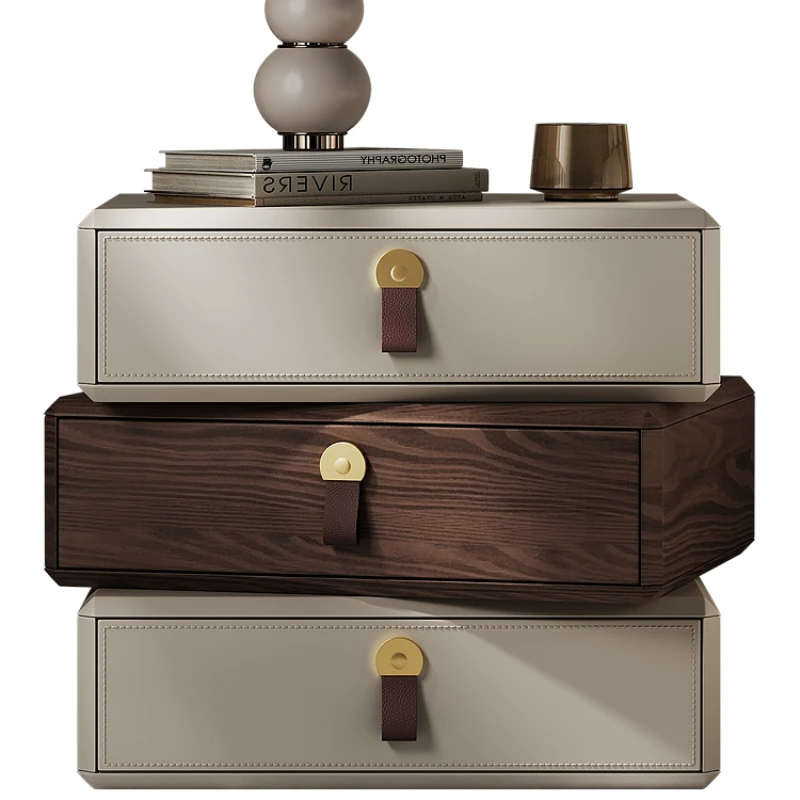 

ZC Italian Minimalist Solid Wood Creative Rotating Bedside Table