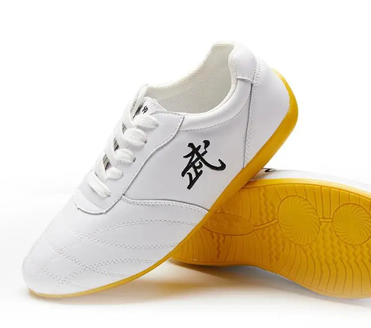 Description Picture 3 of itemMen Woman Genuine Leather Wushu Tai Chi Kungfu Glamorous Shoe Routine Martial Arts Shoes Professional Competition Shoes