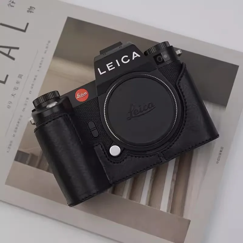 handwork Photo Camera Genuine leather cowhide Bag Body BOX Case