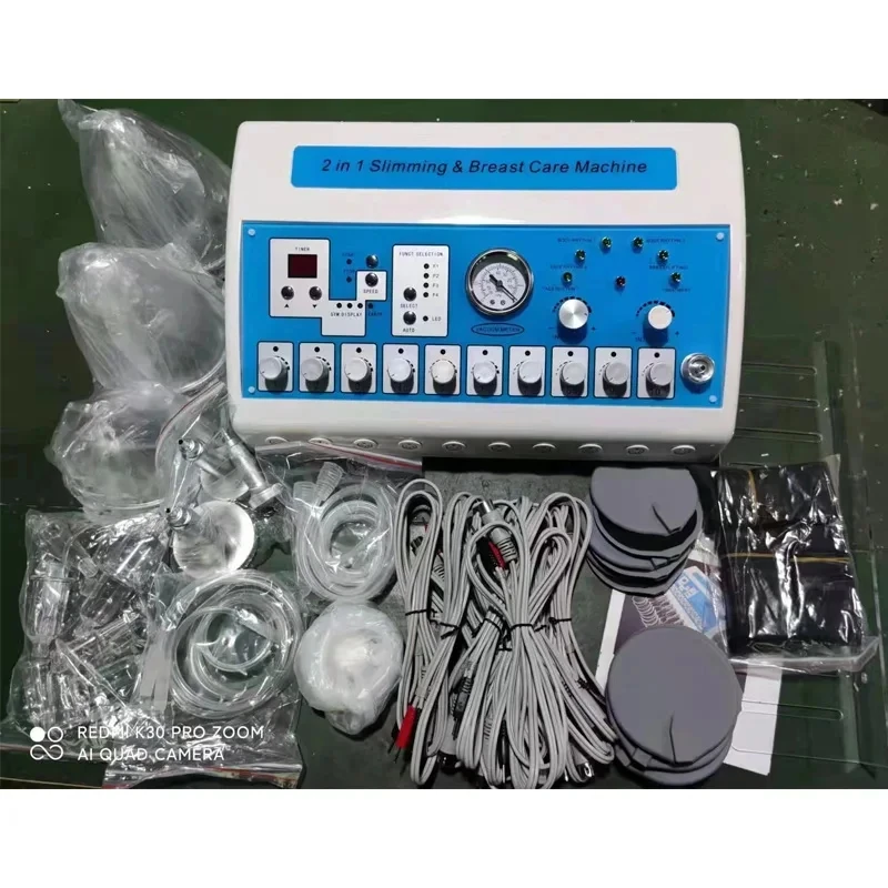 Máquina Eléctrica de estimulación muscular, aparato de masaje al vacío, moldeador corporal, calor infrarrojo, ondas rusas, EMS, 6