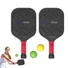 Pickle Ball Paddle 2pcs Portable Pickelball Set High Elastic Design Lightweight Fiberglass Surface Sports Ball Rackets With Anti 1