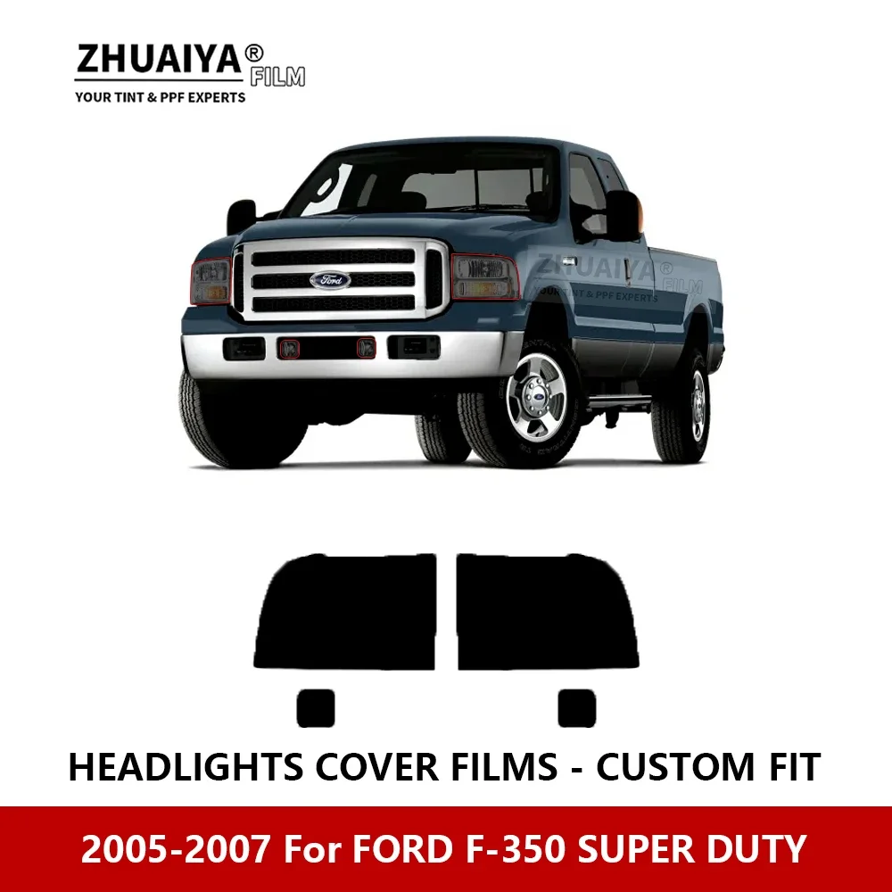 

Для FORD F-350 SUPER DUTY 2005-2007 Автомобильная внешняя фара с защитой от царапин PPF предварительно вырезанная Защитная пленка для ремонта автомобильных наклеек