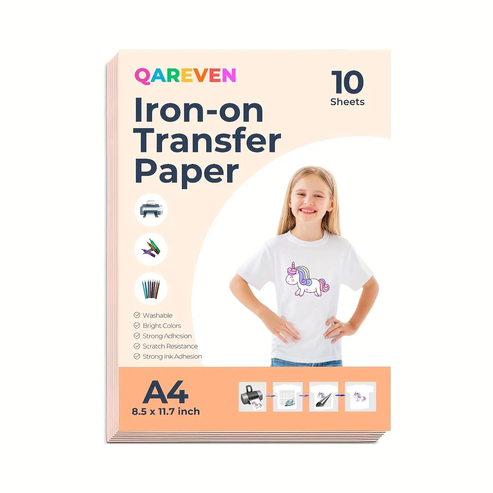 Papel-De-Transfer-ncia-Claro-Para-Camisetas-Leves-Ferro-Em-Papel-De ...