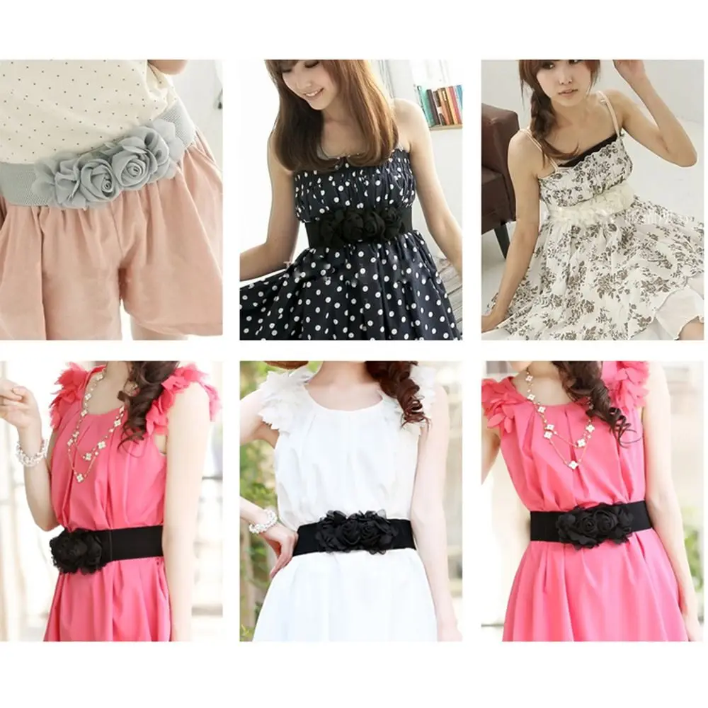 Ulalaza Cintura Da Sposa Cintura Per Fiori Artificiali Allargata Con Fascia Elastica Per Fiori - Foto 10