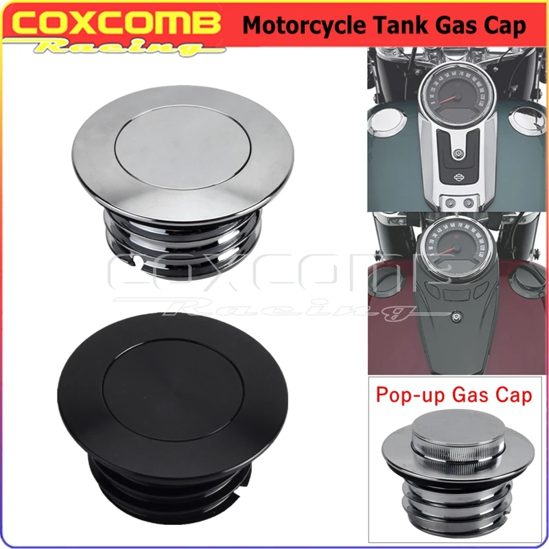 

Flush-Mount Left Side Tank Cover Pop-up Gas Cap For Harley M8 Softail Deluxe Heritage Classic Sport Glide Slim Low Rider 2018-21