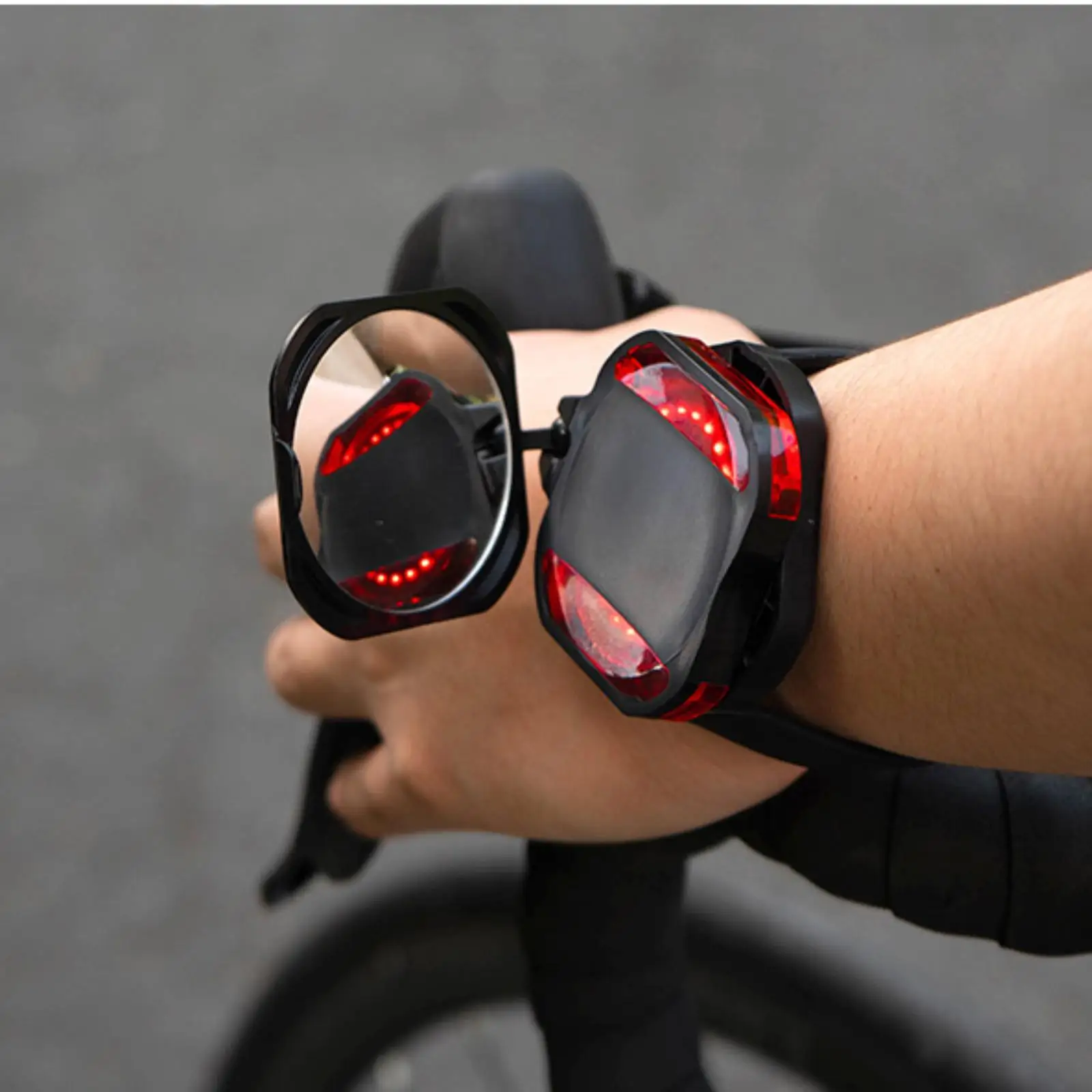 자전거 백미러 손목밴드 암밴드 거울 탈부착 스트랩 산악 도로 자전거용 360도 °   회전 가능한 손목밴드 자전거 후방 카메라