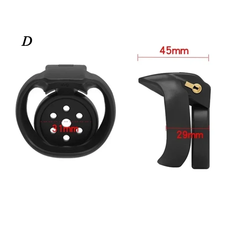 New Male ABS Flat Chastity Cage Lockable Anti-escape Anti-cheating Chastity Strap-on Sex Urethra Toy Male Adult Products18+