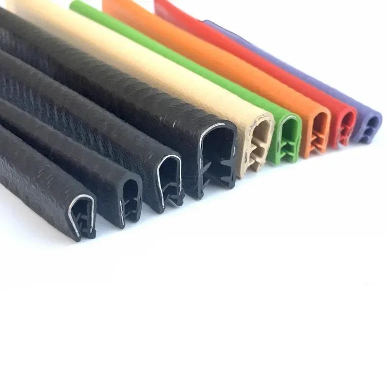 U-Shaped Sealing Strip Rubber Edging Stainless Steel Protection Door Car Dustproof Safety 1M door seal strip sealing strip tape window seal strip sealing tape rubber seal strip rubber door weatherstripping door weatherstripping sealing strip
