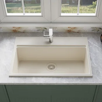 การออกแบบที่ทันสมัยเชิงพาณิชย์ราคาถูกประสิทธิภาพสูงอ่างครัวควอตซ์คอมโพสิต 30 นิ้วติดตั้งง่ายการออกแบบที่ทันสมัย 2