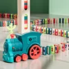 Automatic Laying Domino Electric Train Toy Car Building Block Kits Creative Games DIY Kids Birthday Christmas Gift 1