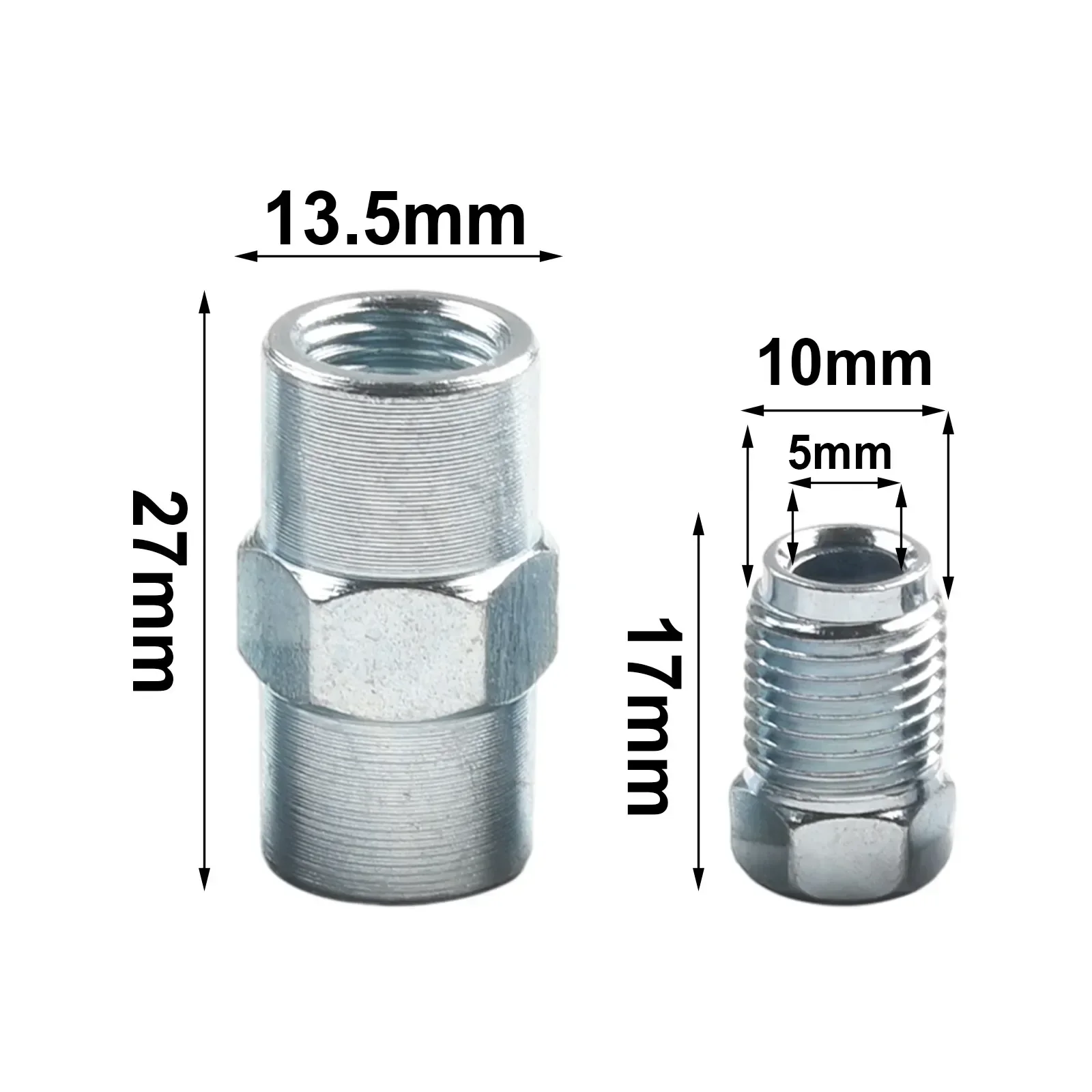6pcs M10mmx1mm Car Brake Cable Connector Kit Brake Line Union Fittings Male Nuts For Inverted Bell Mouth Of 3/16 Pipe