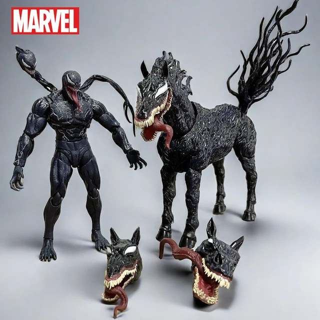 Marvel Venom 3 Last Dance Action Figures Shf Venom War Horse Body Horse Peace Elite Ornament Model Doll Toys Xmas Gifts For Kids