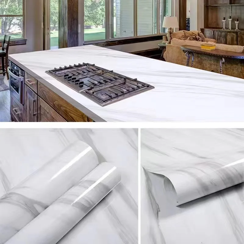 Cozinha de Mármore Auto-adesivo Papel de Parede Toalete Mesa de Impermeável e à Prova de Óleo Adesivo Folha d Adesivos de Parede Decoração para Casa