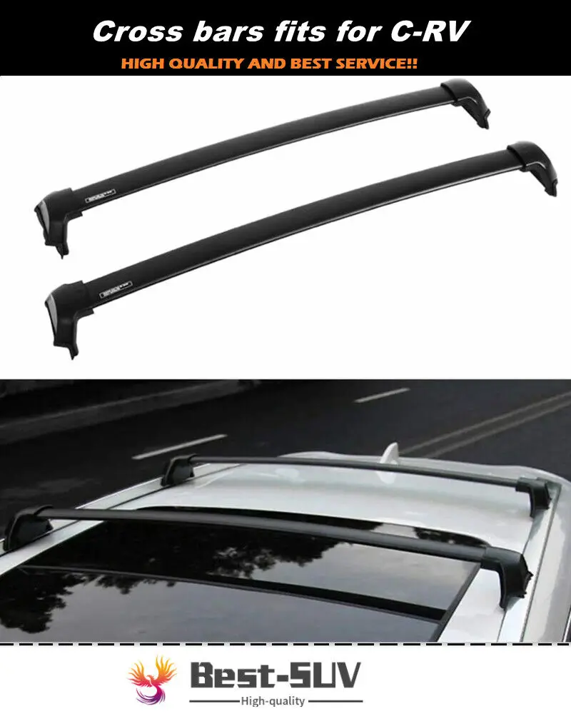 

2Pcs Aluminum Black Roof Rail Rack Cross Bar Crossbar Fit for Honda CRV CR-V 2017-2022
