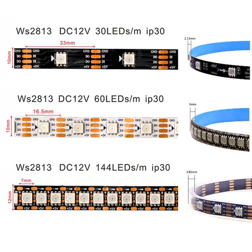 WS2811 WS2812 WS2813 WS2815 DC 5V 12V color-changing addressable and programmable LED light strips for colorful lighting - Image 8