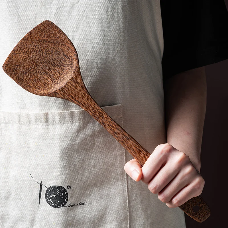 Kitchen Utensils Set Non-Stick  Cookware for Kitchen Wooden Handle Soup spoon spatula Rice spoon shovel Kitchen Accessories - 4