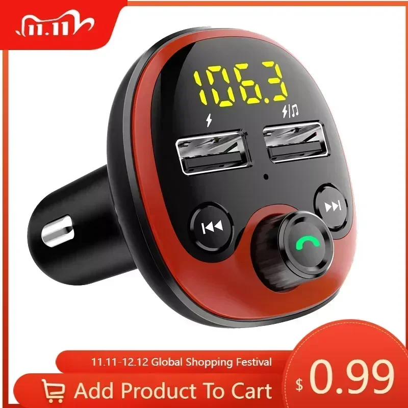 

Car Bluetooth FM Transmitter Audio Dual USB Car MP3 Player autoradio Handsfree Charger 3.1A Fast Charger Electronic Accessories