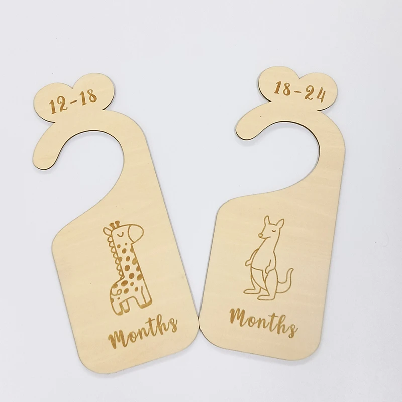 7 Pcs Baby Closet Size Dividers Wooden Baby Closet Organizers from