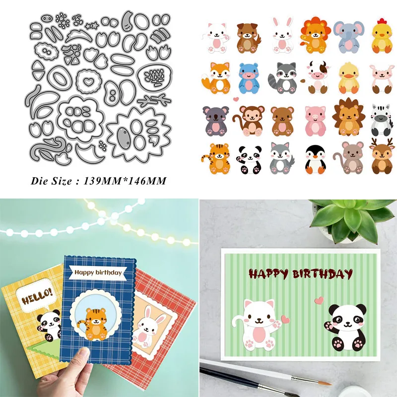 

Animal Doll Leaves New Cutting Dies Metal Cut Dies Stencils Scrapbooking Photo Album Decorative Embossing DIY Paper Cards