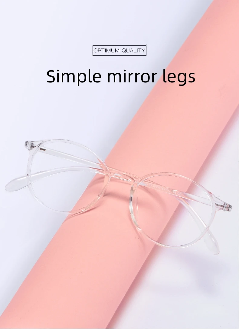 Firada Mode transparente Brillen Damen Retro runde tr90 Brillen Myopie optische Brille Rahmen für Männer 9003r – Detail 7