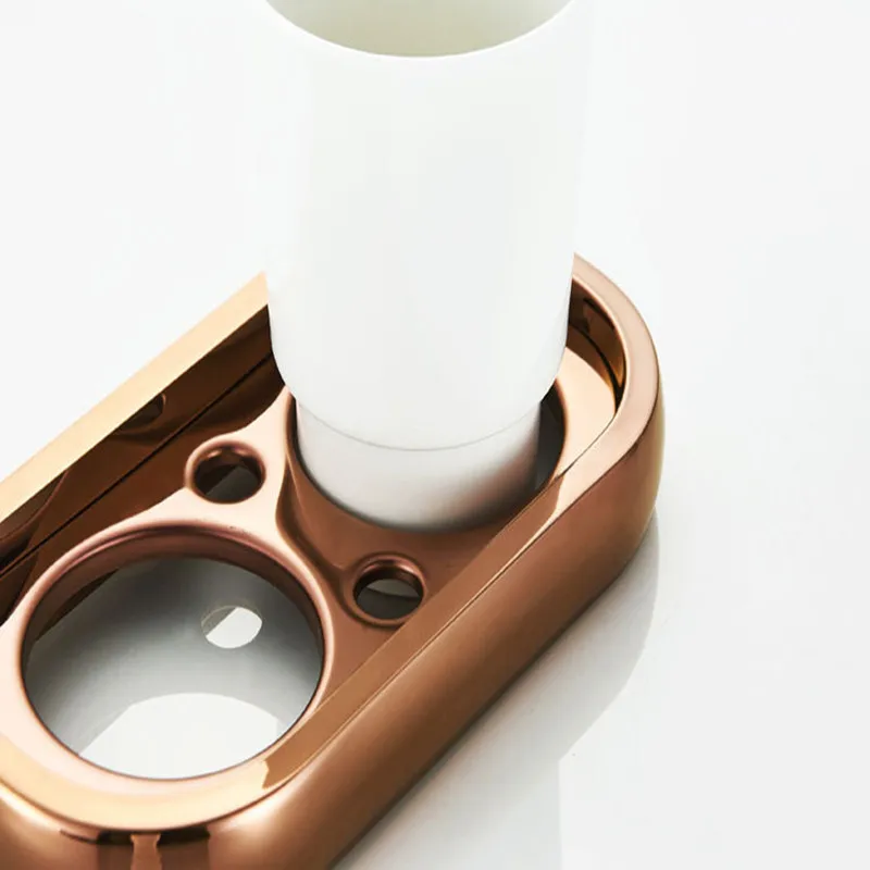 Rose gold toothbrush holder Rustle Cup Toothbrush set Double rustle cup toothbrush holder